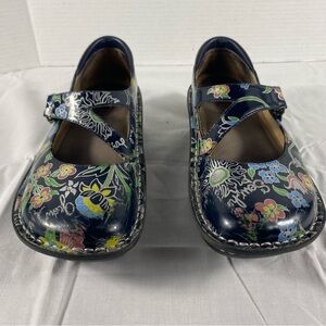 Alegria 38 Floral Clog Women’s Shoes Leather